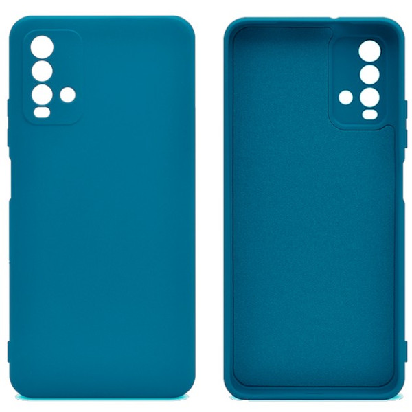 Силиконовый чехол для Xiaomi Redmi 9T Silicone Case Full Azure