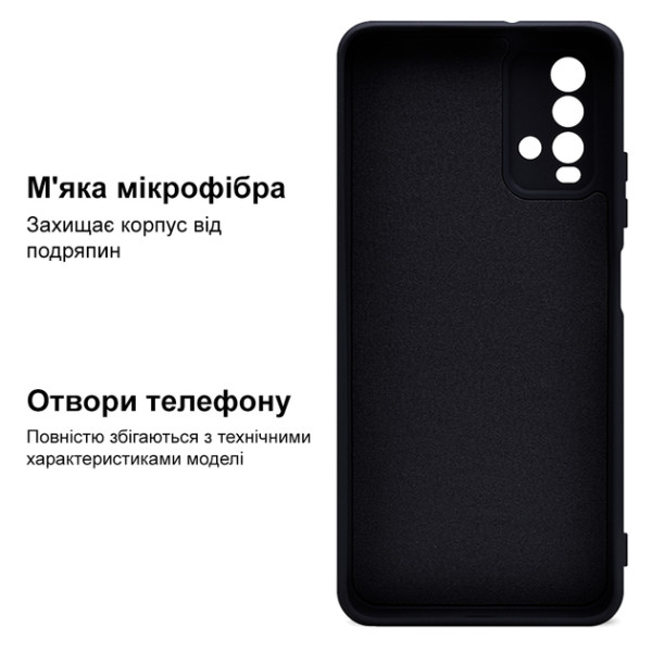 Силиконовый чехол для Xiaomi Redmi 9T Silicone Case Full Black
