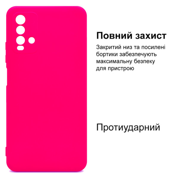 Силіконовий чохол для Xiaomi Redmi 9T Silicone Case Full Shiny Pink
