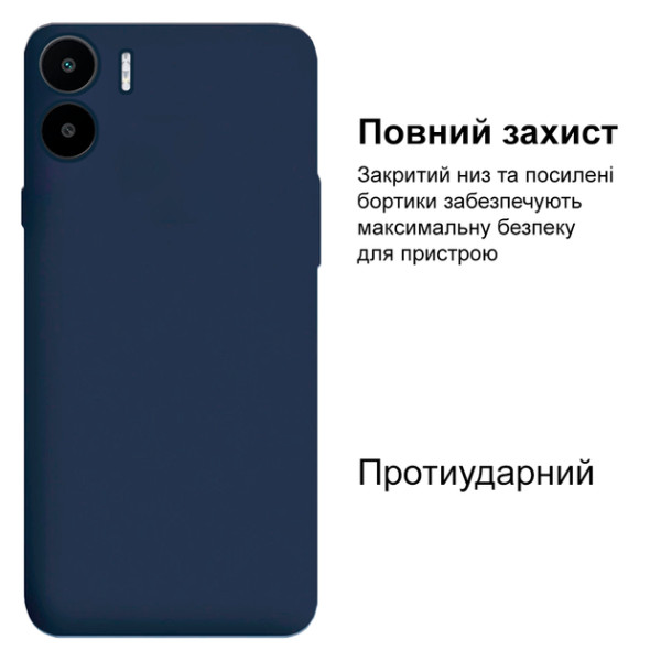 Силіконовий чохол для Xiaomi Redmi A1/A2 Silicone Case Full Dark Blue