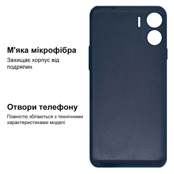 Силіконовий чохол для Xiaomi Redmi A1/A2 Silicone Case Full Dark Blue