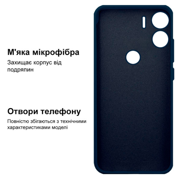 Силиконовый чехол для Xiaomi Redmi A1 Plus Silicone Case Full Dark Blue