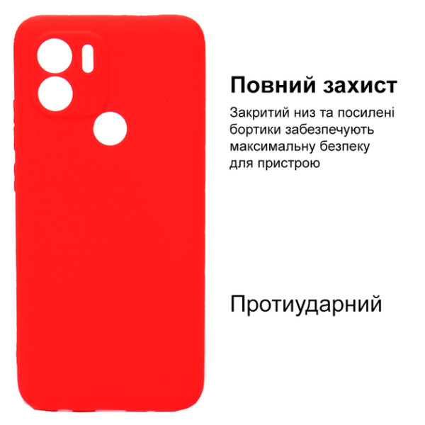 Силиконовый чехол для Xiaomi Redmi A1 Plus Silicone Case Full Red