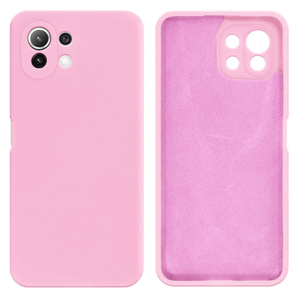 Силіконовий чохол для Xiaomi Mi 11 Lite Silicone Case Full Light Pink