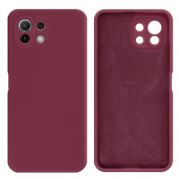 Силіконовий чохол для Xiaomi Mi 11 Lite Silicone Case Full Marsala