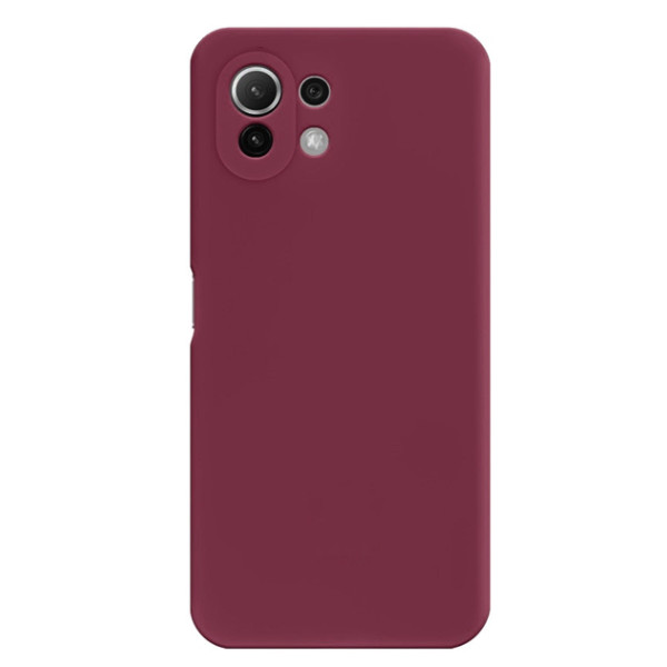 Силиконовый чехол для Xiaomi Mi 11 Lite Silicone Case Full Marsala