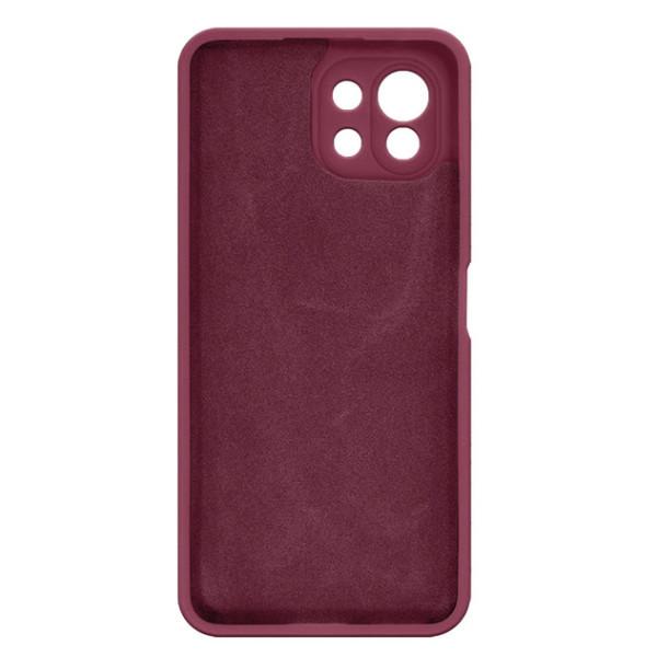 Силиконовый чехол для Xiaomi Mi 11 Lite Silicone Case Full Marsala