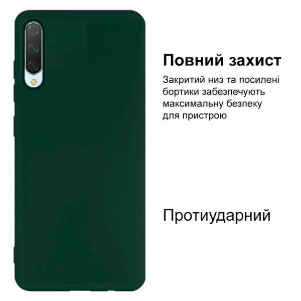 Силиконовый чехол для Xiaomi Mi 9 Lite Silicone Case Full Forest Green