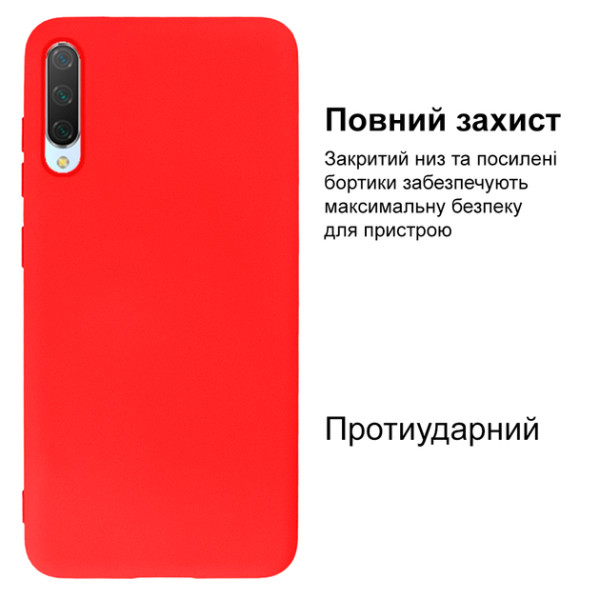 Силиконовый чехол для Xiaomi Mi 9 Lite Silicone Case Full Red