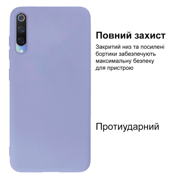 Силиконовый чехол для Xiaomi Mi 9 Silicone Case Full Light Purple