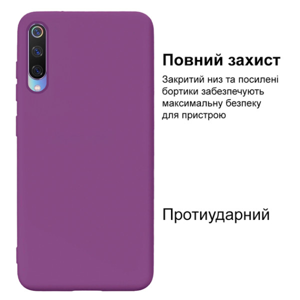 Силиконовый чехол для Xiaomi Mi 9 Silicone Case Full Purple