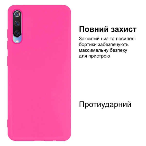 Силиконовый чехол для Xiaomi Mi 9 Silicone Case Full Shiny Pink