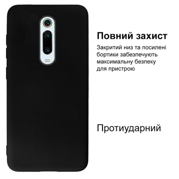 Силіконовий чохол для Xiaomi Mi 9T/Mi 9T Pro Silicone Case Full Black