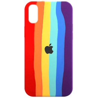 Чехол Apple Silicone Case для iPhone Xs Max Rainbow