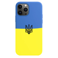 Чехол Apple Silicone Case для iPhone 13 Pro Max Print Ukrainian Flag