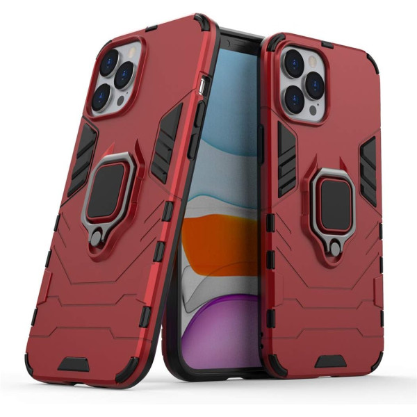 Протиударний чохол Transformer Ring for Magnet для Apple iPhone 12 Pro Max Red
