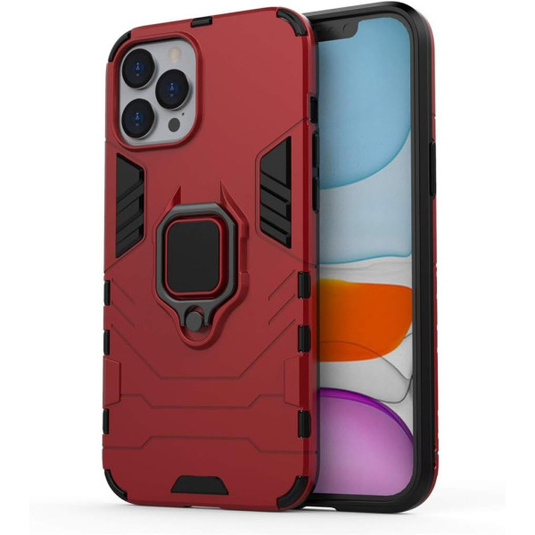 Протиударний чохол Transformer Ring for Magnet для Apple iPhone 12 Pro Max Red