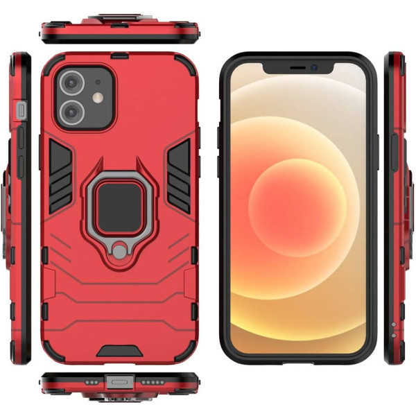 Протиударний чохол Transformer Ring for Magnet для Apple iPhone 12 Red