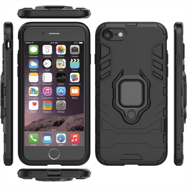 Протиударний чохол Transformer Ring for Magnet для Apple iPhone 7 / iPhone 8 / iPhone SE 2020 Black