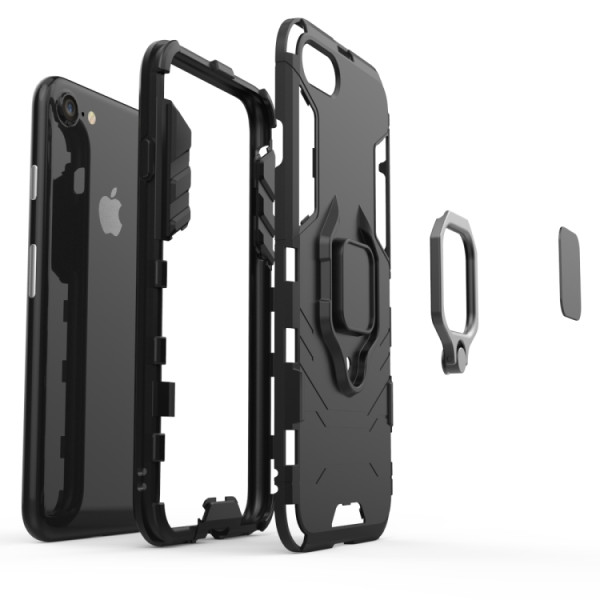 Протиударний чохол Transformer Ring for Magnet для Apple iPhone 7 / iPhone 8 / iPhone SE 2020 Black