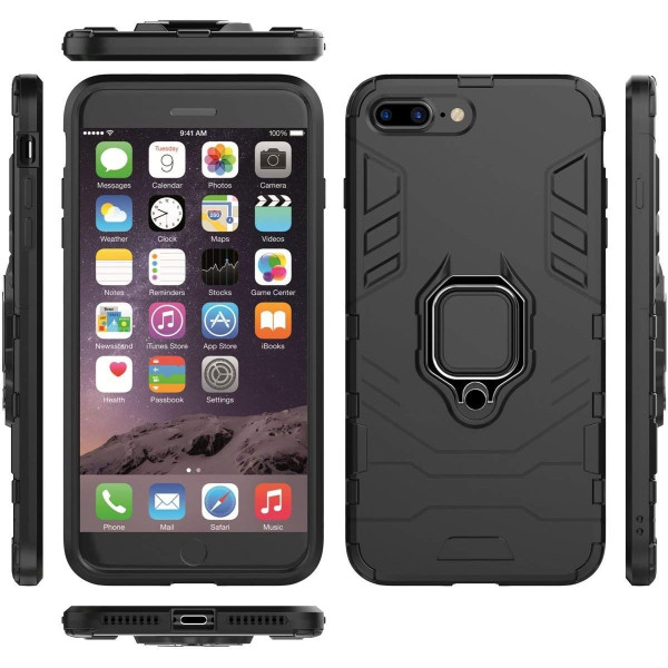 Протиударний чохол Transformer Ring for Magnet для Apple iPhone 7 Plus / iPhone 8 Plus Black