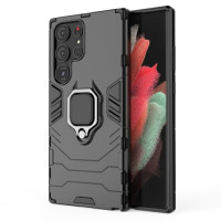 Противоударный чехол Transformer Ring for Magnet для Samsung Galaxy S23 Ultra Black