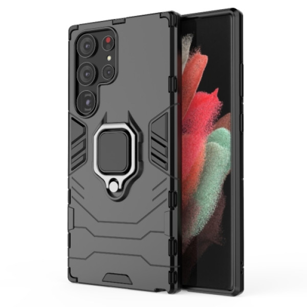 Противоударный чехол Transformer Ring for Magnet для Samsung Galaxy S23 Ultra Black