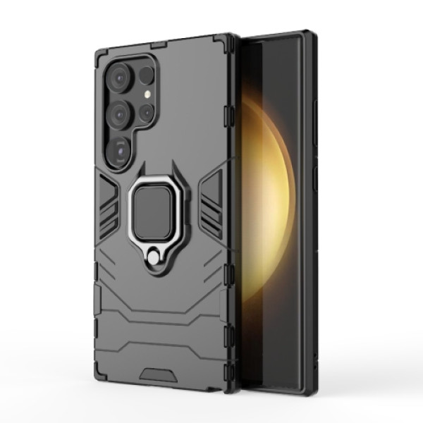 Противоударный чехол Transformer Ring for Magnet для Samsung Galaxy S24 Ultra Black