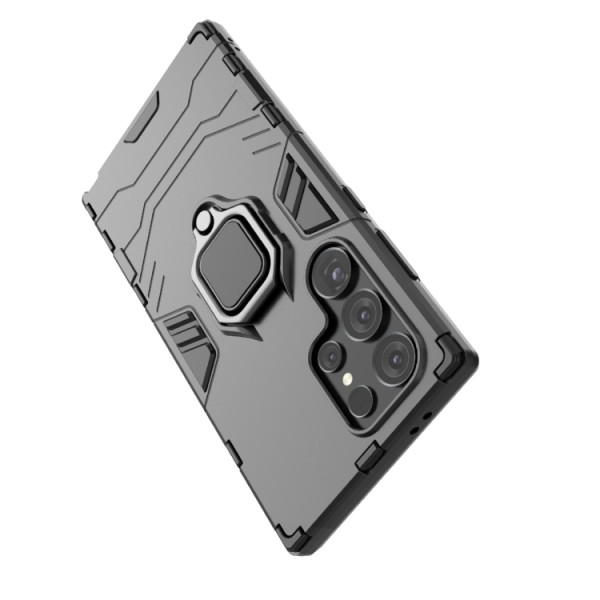 Противоударный чехол Transformer Ring for Magnet для Samsung Galaxy S24 Ultra Black