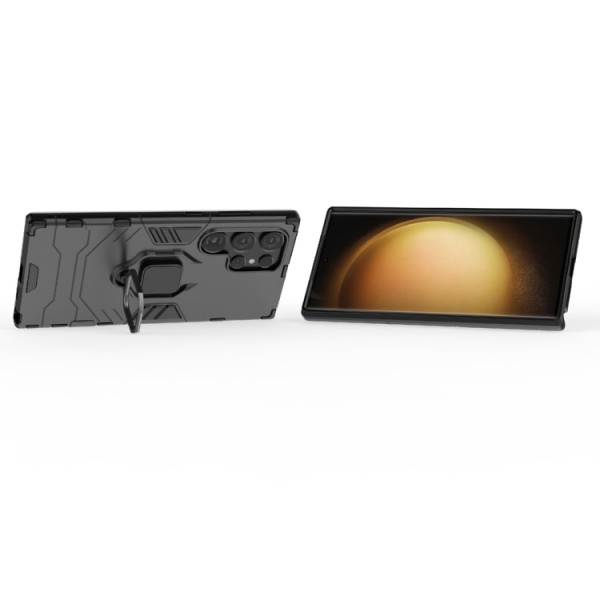 Противоударный чехол Transformer Ring for Magnet для Samsung Galaxy S24 Ultra Black
