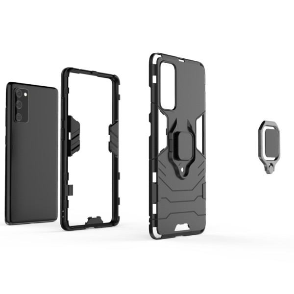 Противоударный чехол Transformer Ring for Magnet для Samsung Galaxy S20 FE / S20 Lite Black