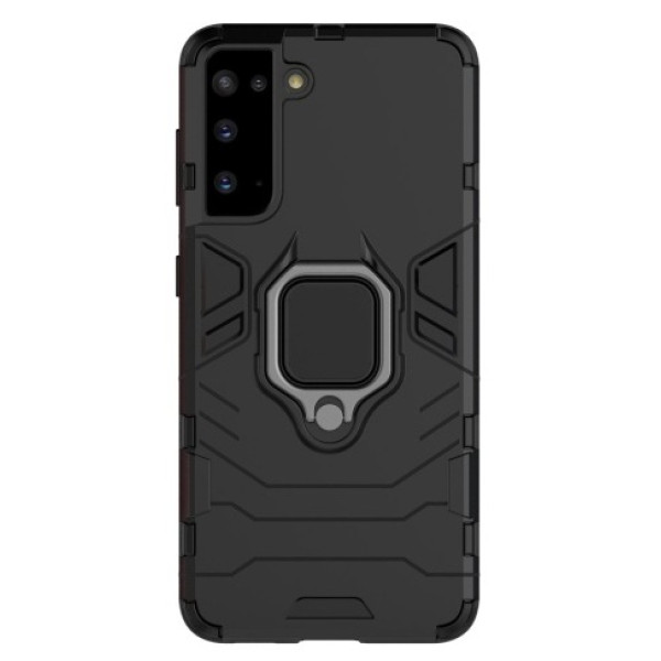 Противоударный чехол Transformer Ring for Magnet для Samsung Galaxy S21 FE Black