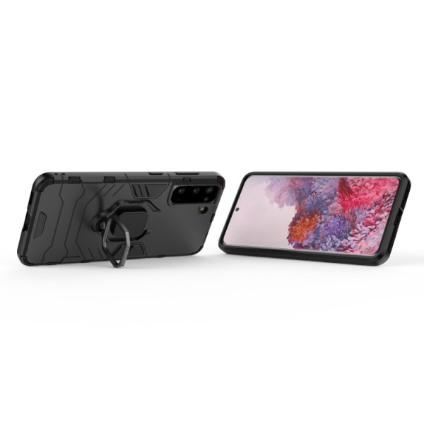 Противоударный чехол Transformer Ring for Magnet для Samsung Galaxy S21 FE Black