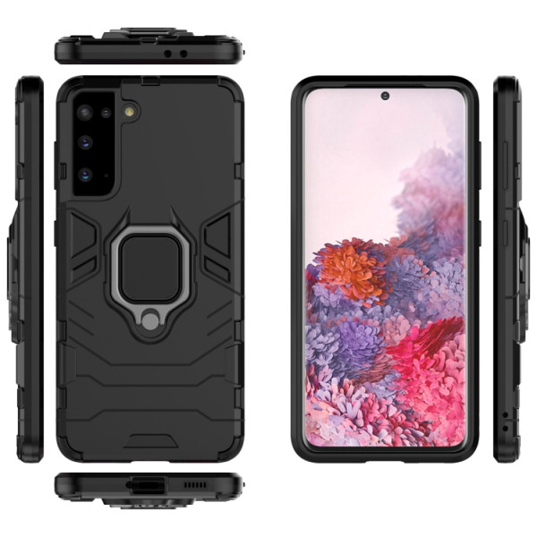 Противоударный чехол Transformer Ring for Magnet для Samsung Galaxy S21 FE Black