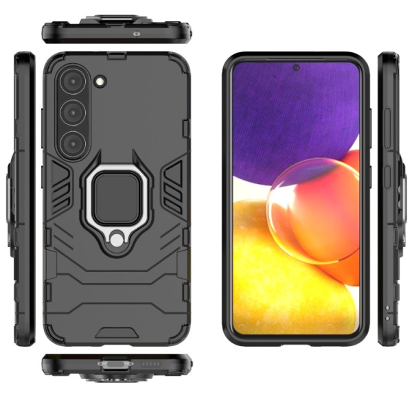 Противоударный чехол Transformer Ring for Magnet для Samsung Galaxy S23 Black