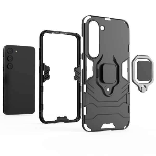 Противоударный чехол Transformer Ring for Magnet для Samsung Galaxy S23 Black
