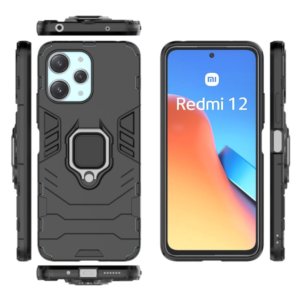Протиударний чохол Transformer Ring for Magnet для Xiaomi Redmi 12 Black