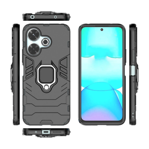 Протиударний чохол Transformer Ring for Magnet для Xiaomi Redmi 13 4G / Xiaomi Poco M6 4G Black
