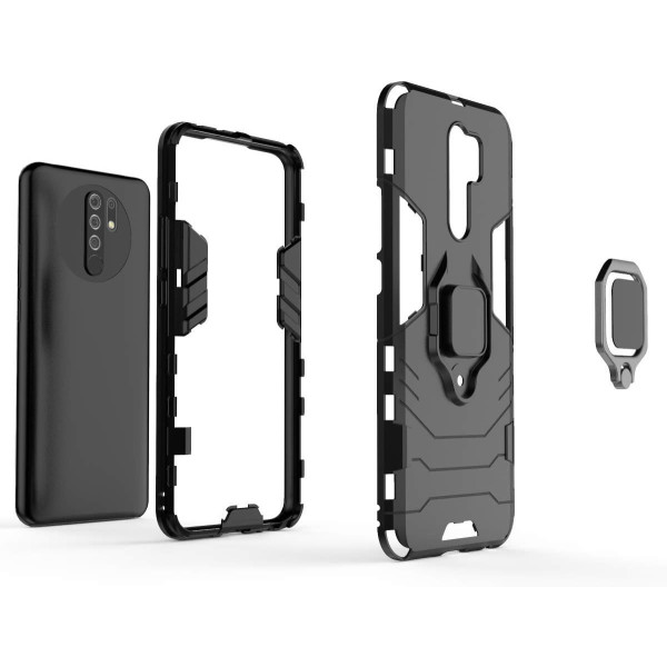 Протиударний чохол Transformer Ring for Magnet для Xiaomi Redmi 9 Black