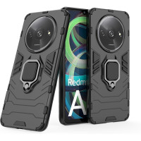 Противоударный чехол Transformer Ring for Magnet для Xiaomi Redmi A3 Black