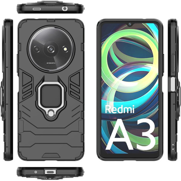 Протиударний чохол Transformer Ring for Magnet для Xiaomi Redmi A3 Black