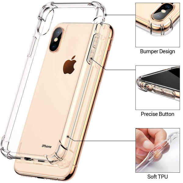 Чохол прозорий з посиленими кутами для Apple iPhone X/Xs