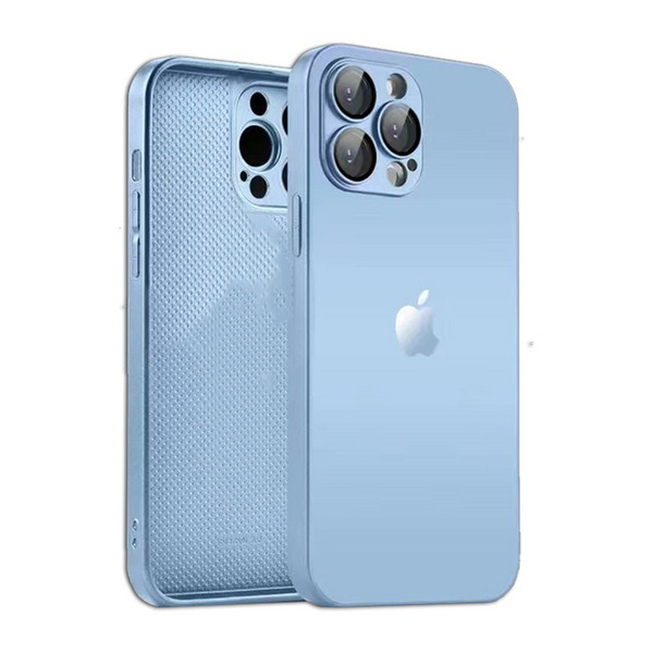 Чохол AG-Glass Matt Frame Color Logo для iPhone 11 Pro Max Sierra Blue