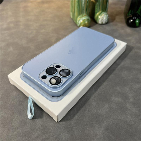 Чохол AG-Glass Matt Frame Color Logo для iPhone 11 Pro Max Sierra Blue