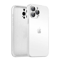  Чехол AG-Glass Matt Frame Color Logo для iPhone 11 Pro Max White