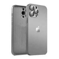 Чохол AG-Glass Matt Frame Color Logo для iPhone 15 Pro Max Titanium Gray