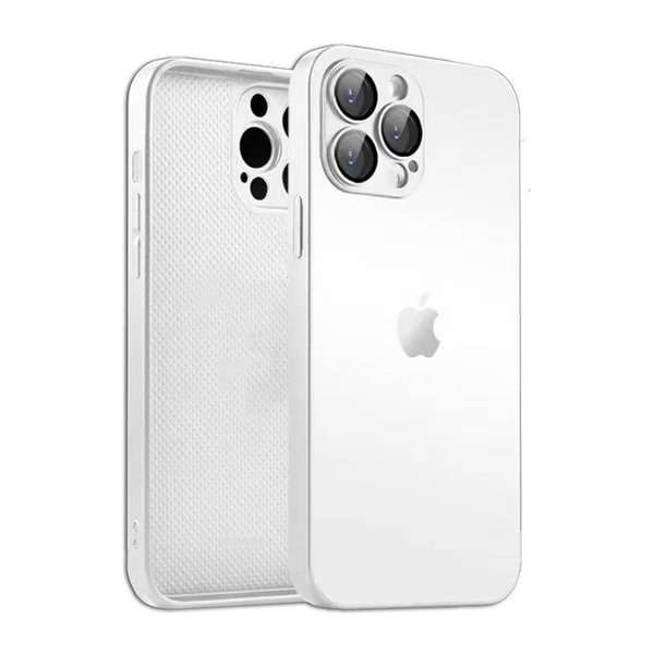  Чехол AG-Glass Matt Frame Color Logo для iPhone 15 White