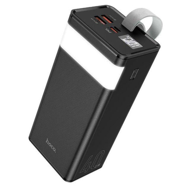 Зовнішній акумулятор (Power bank) з фанариком Hoco J86A 50000mAh 22.5W Black