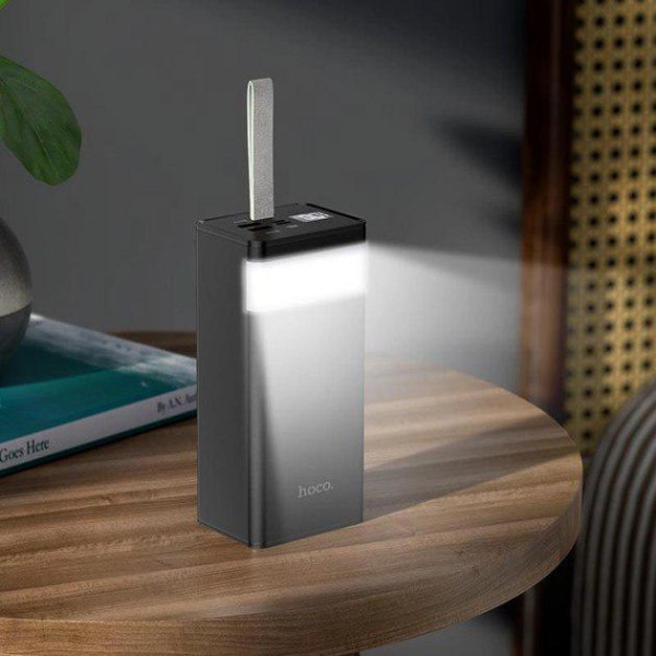 Зовнішній акумулятор (Power bank) з фанариком Hoco J86A 50000mAh 22.5W Black