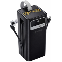 Портативний зарядний пристрій Power Bank BOROFONE DBT35B 50000 mAh, з вбудованими кабелями Black